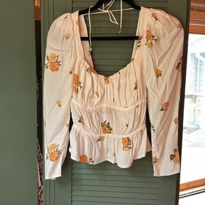 Reformation Plath top yellow rose XS